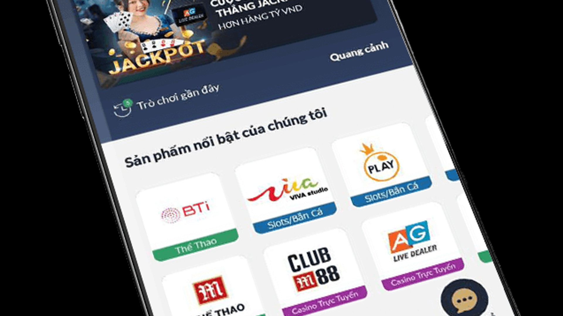 Giao diện ứng dụng rr88 trên điện thoại Android